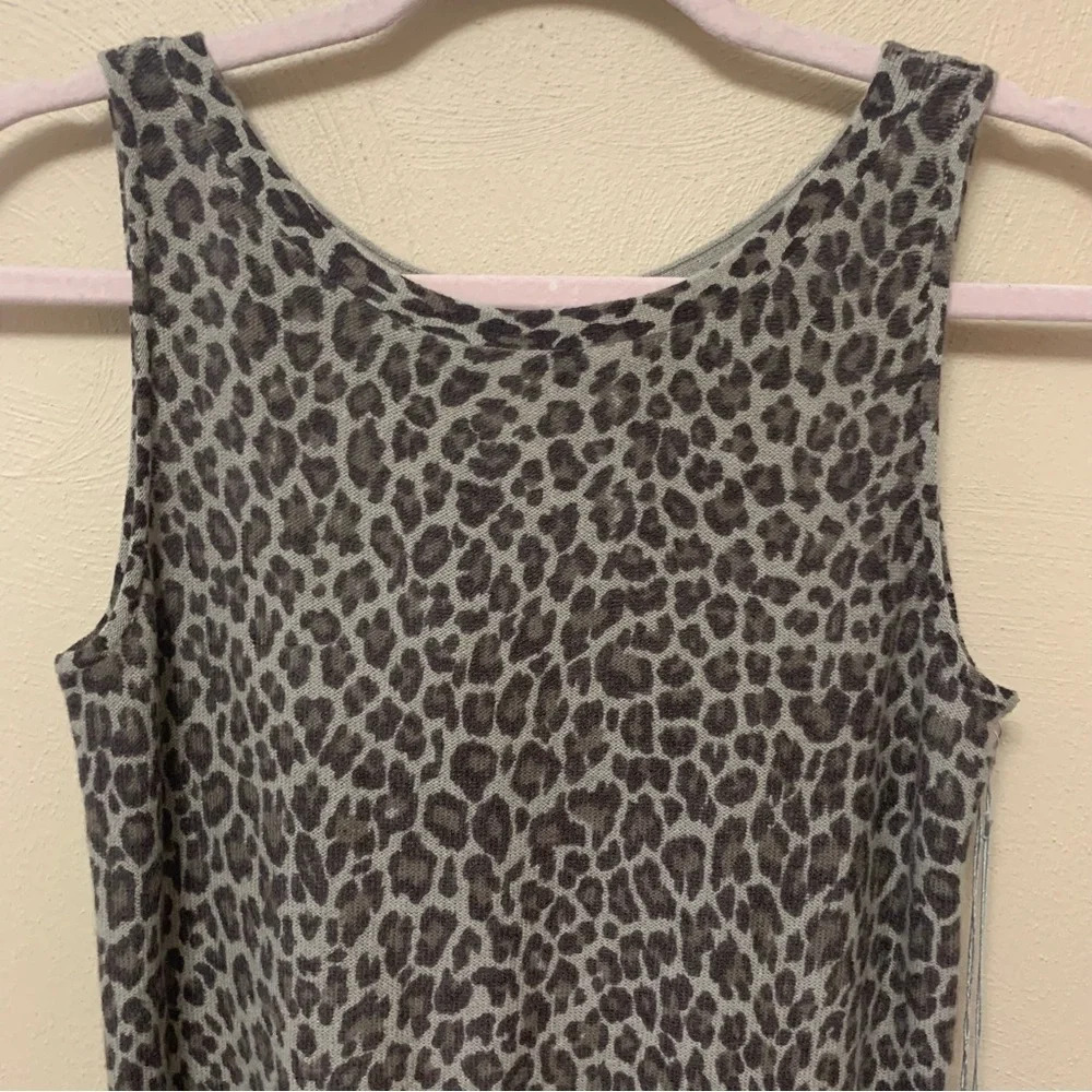 White + Warren Cashmere Leopard Dress - Picture 2 of 7